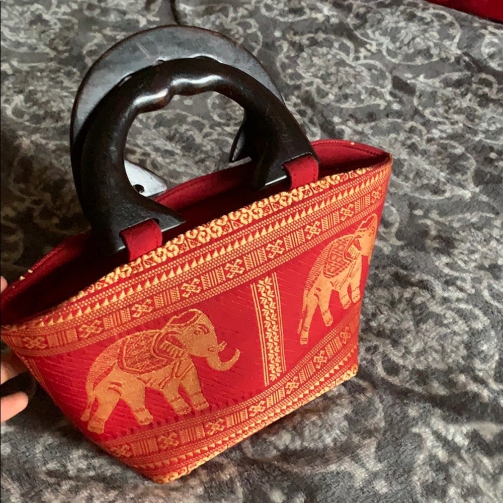 Red elephant handbag